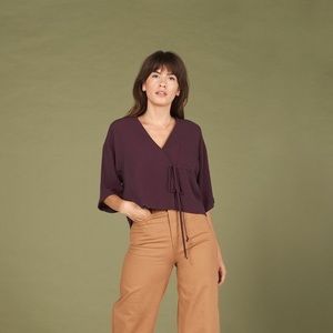 Whimsy + Row Taylr top in plum